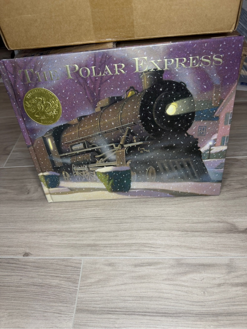 The Polar Express Illustrated Hardcover - Brown and Purple Cover